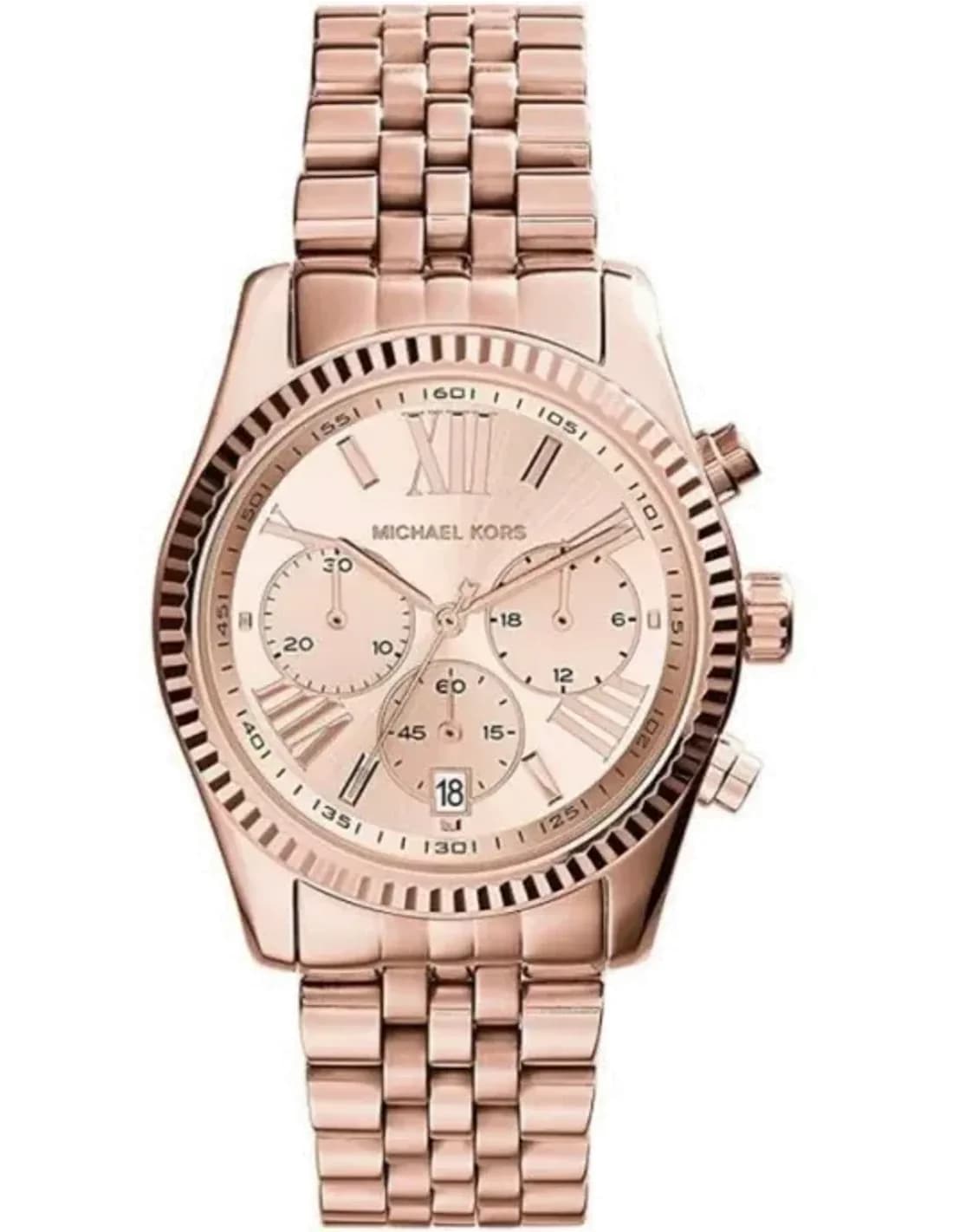 Montre Femme Michael Kors MK5569 Lexington Chronographe Acier PVD Or Rose