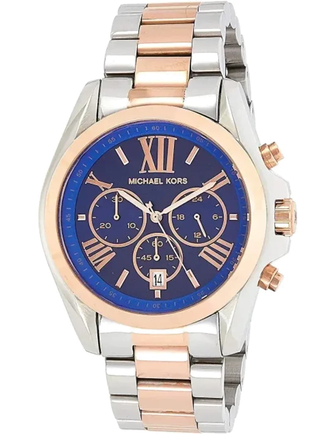 Montre Femme Michael Kors Bradshaw MK5606 Cadran Bleu Bracelet Acier
