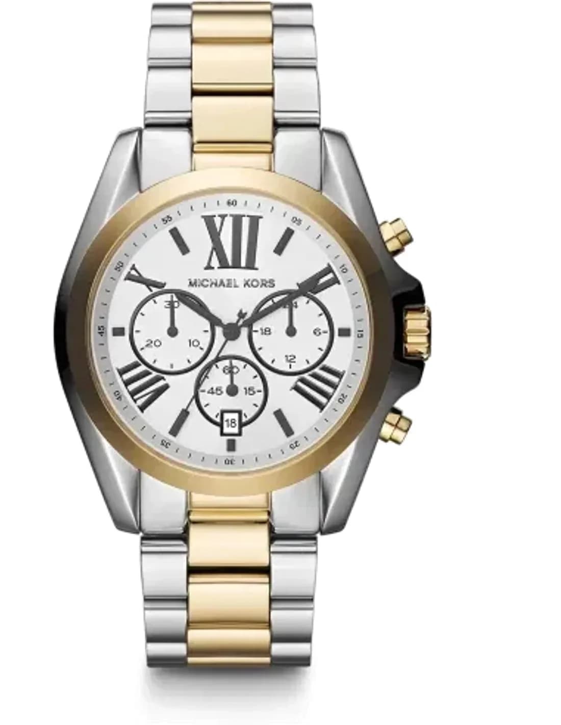 Montre Femme Michael Kors Bradshaw MK5855 - Chronographe Acier Bicolore Argent/Or