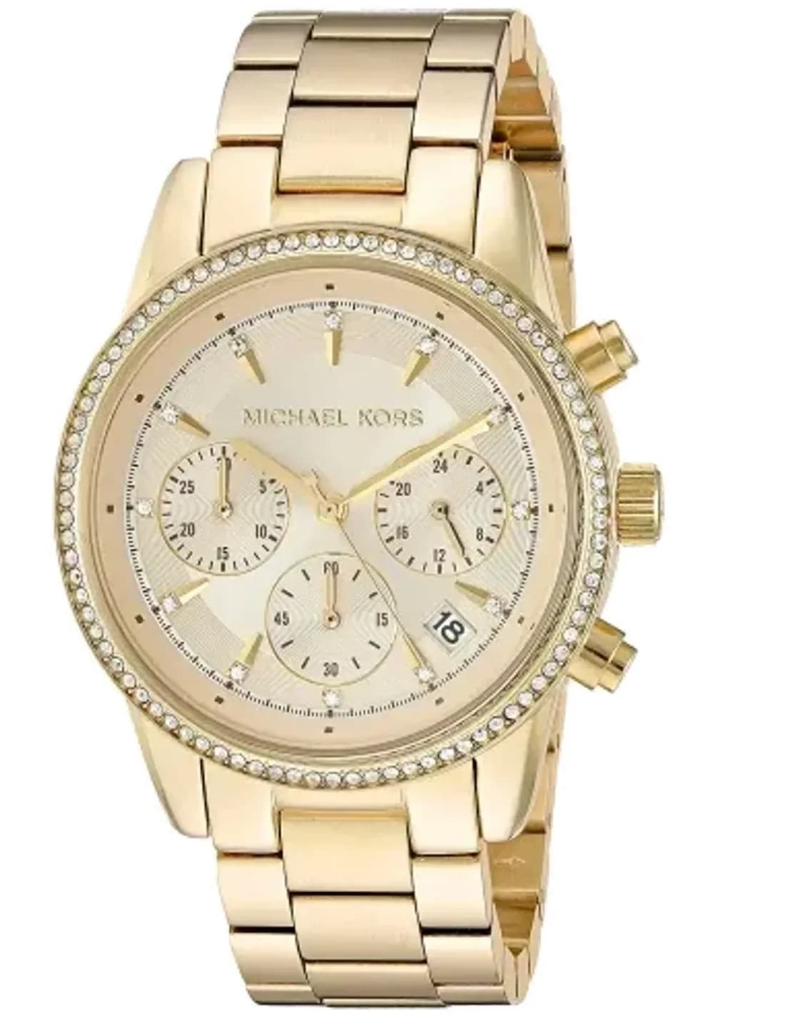 Montre Femme Michael Kors Ritz MK6356 en Acier Doré avec Cristaux