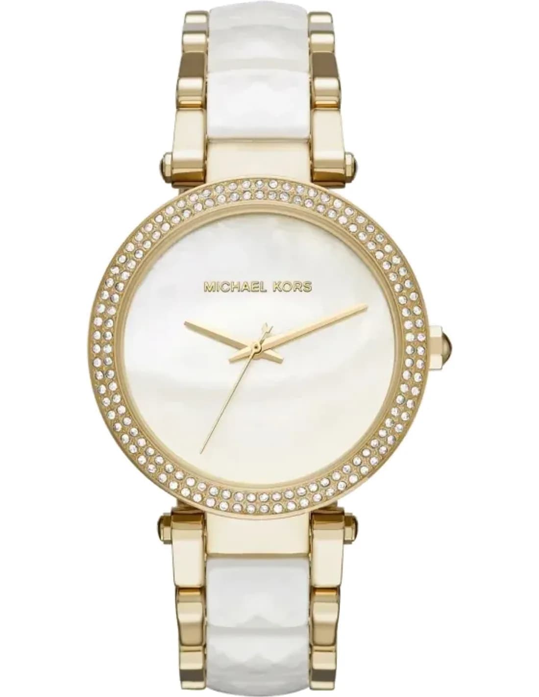 Montre Femme Michael Kors Parker MK6400 - Boîtier et bracelet bicolore or et acier, cadran nacré