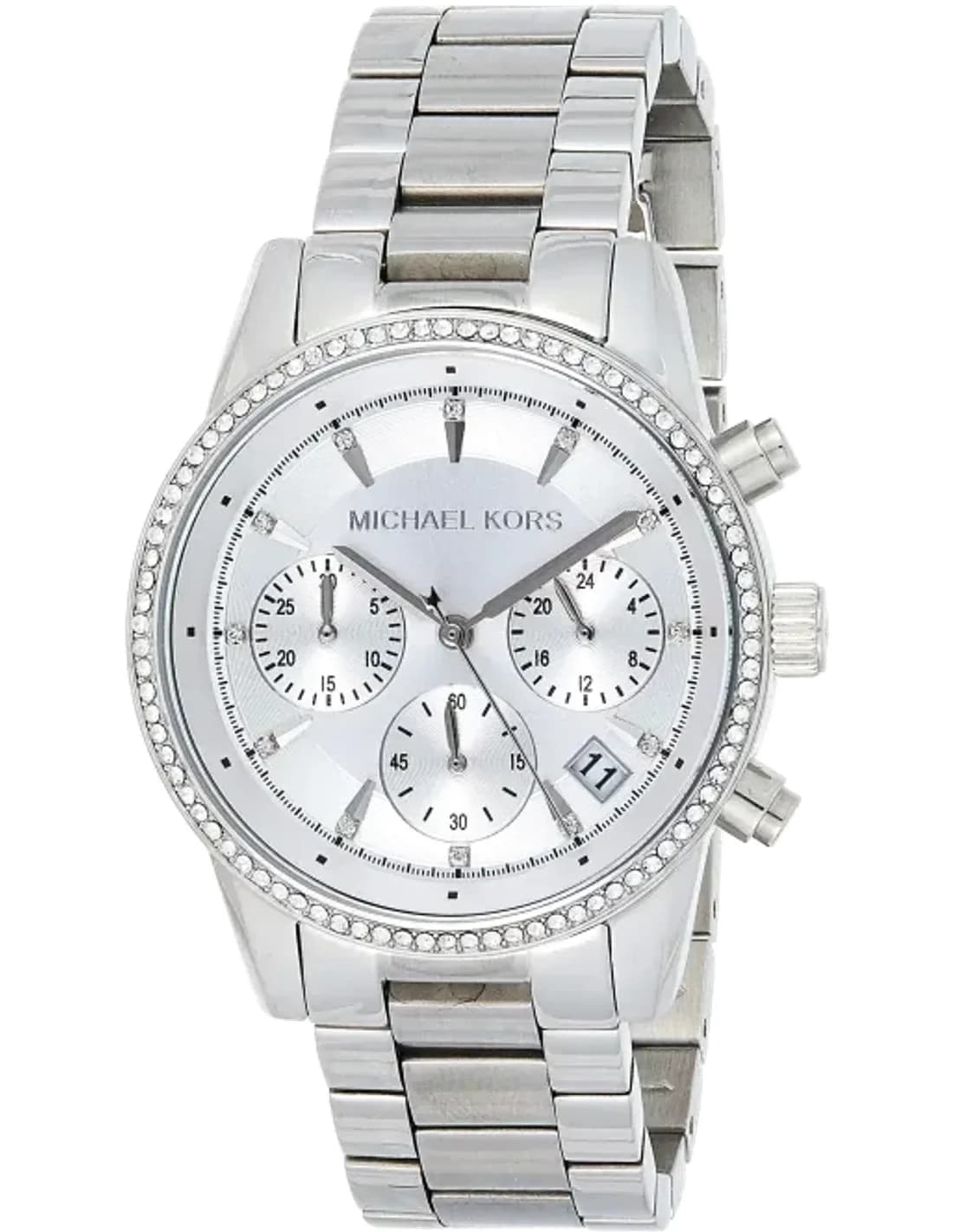 Montre Femme Michael Kors MK6428 Ritz en Acier Argenté à Bracelet Maillons