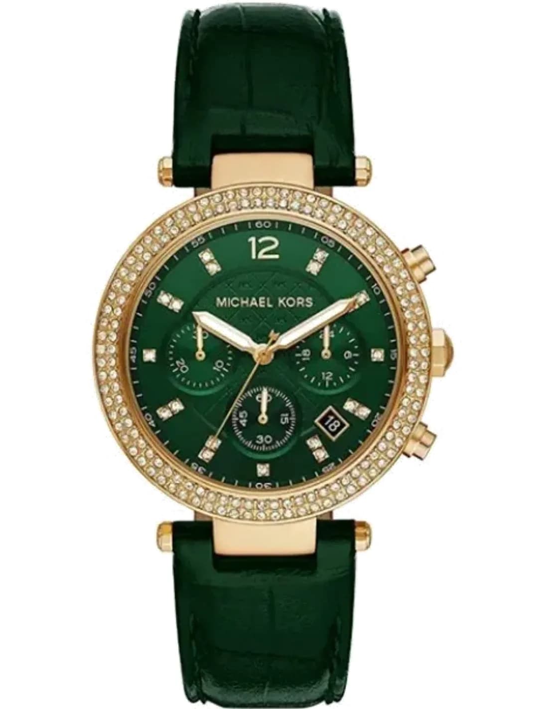 Montre Femme Michael Kors Parker MK6985 - Cadran et Bracelet Cuir Vert