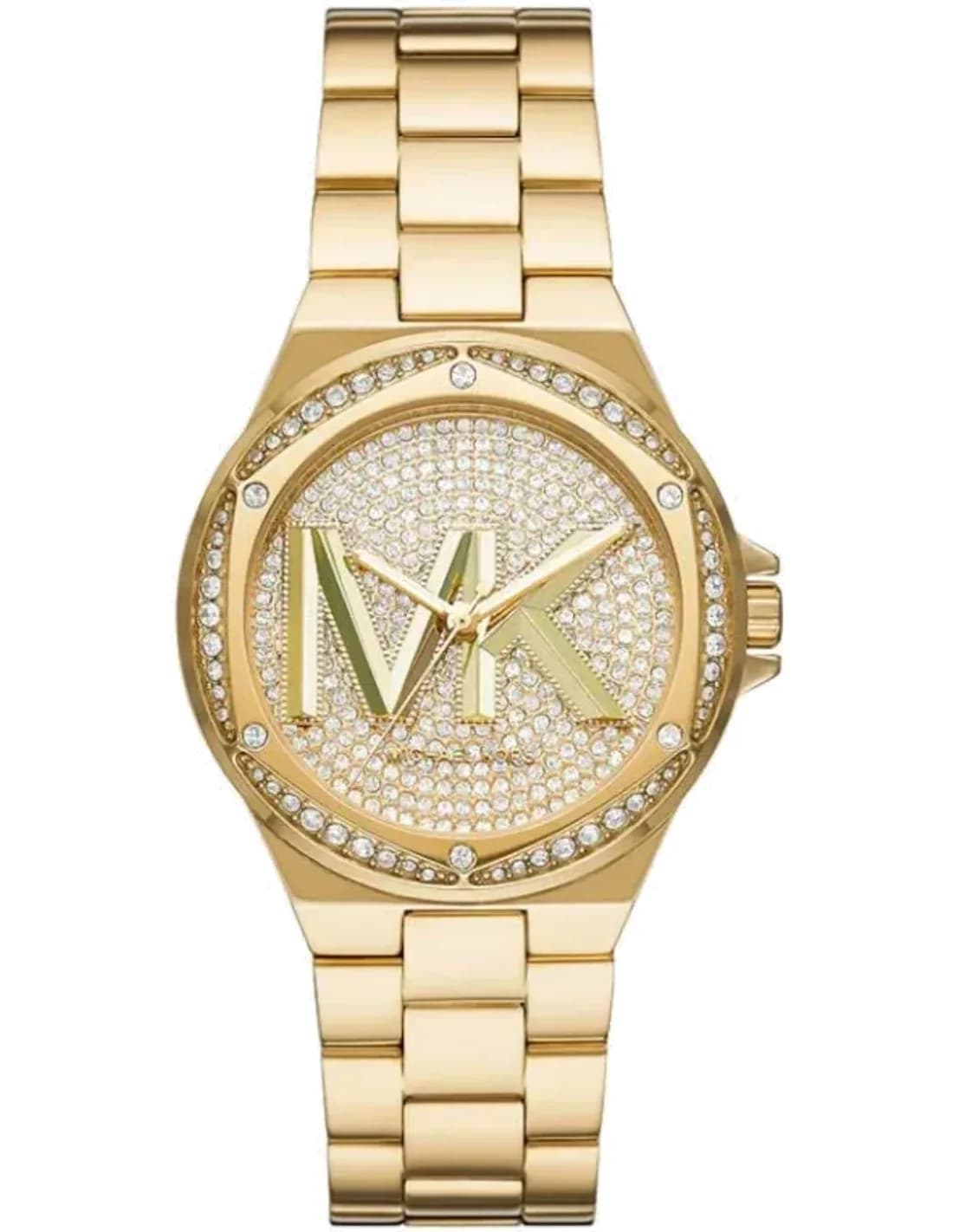 Montre Michael Kors Lennox MK7229 femme bracelet acier doré pavé cristaux
