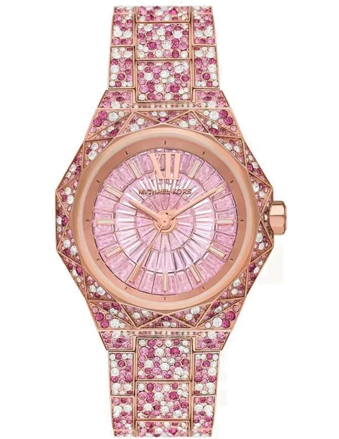 Montre Femme Michael Kors Raquel MK7343 en Acier Doré Rose à Cadran Pavé - Edition Limitée