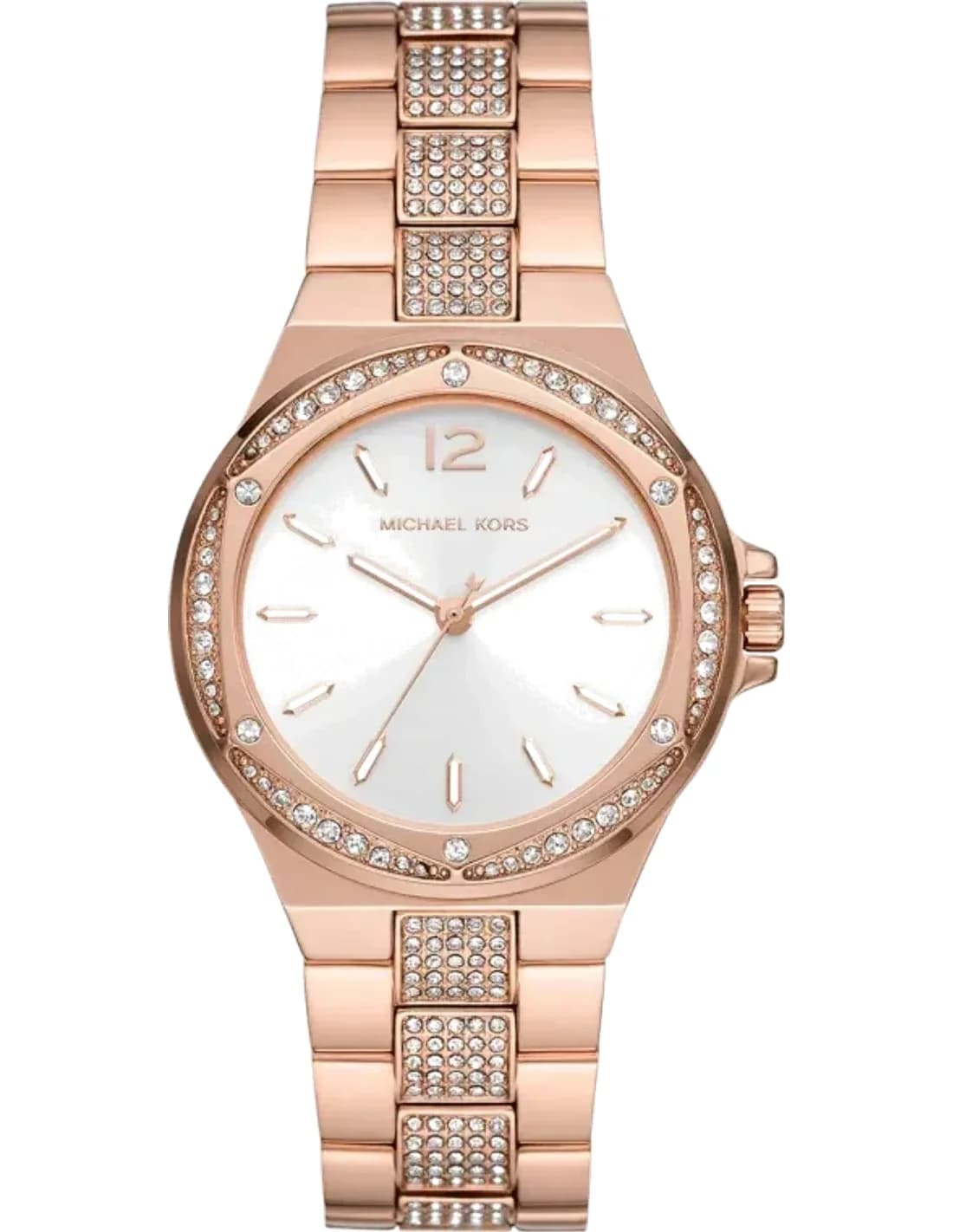 Montre Femme Michael Kors Lennox MK7362 en Acier Or Rose - Cadran Argent