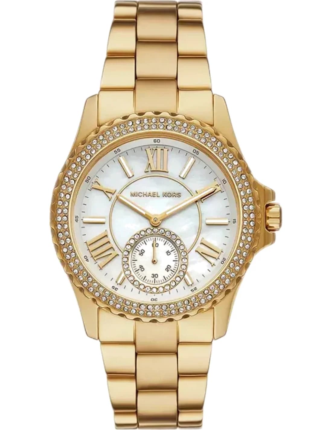 Montre Michael Kors Everest MK7401 pour Femme, Cadran Nacre, Bracelet Acier Doré