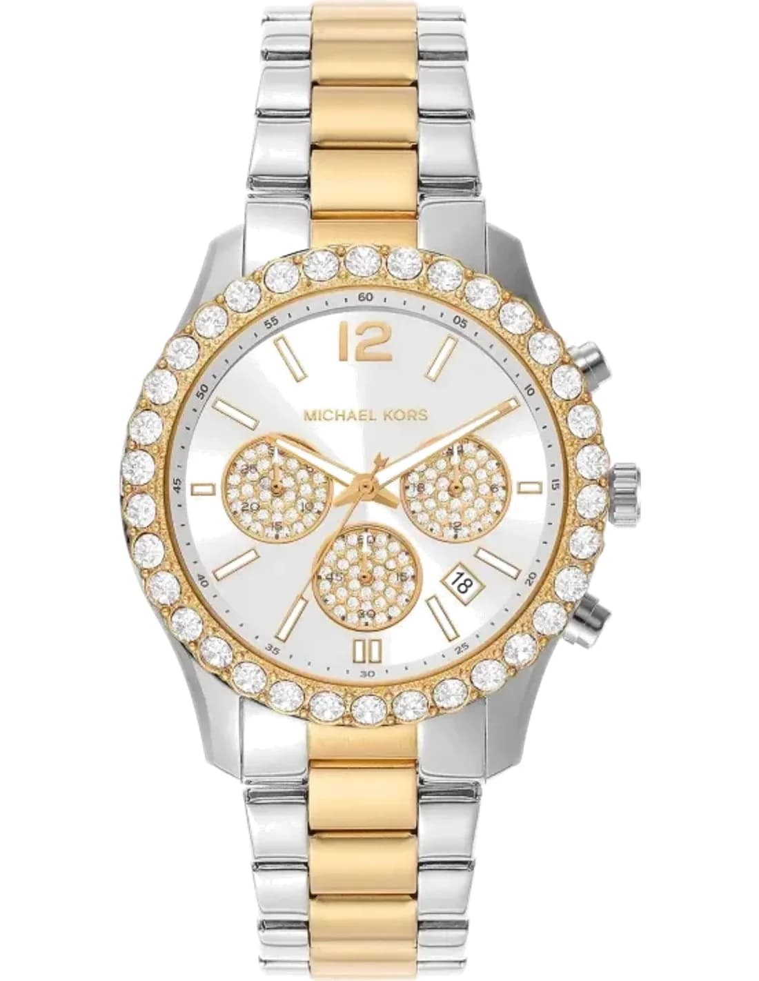 Montre Michael Kors MK7415 Femme - Chronographe Quartz en Acier Argenté et Doré
