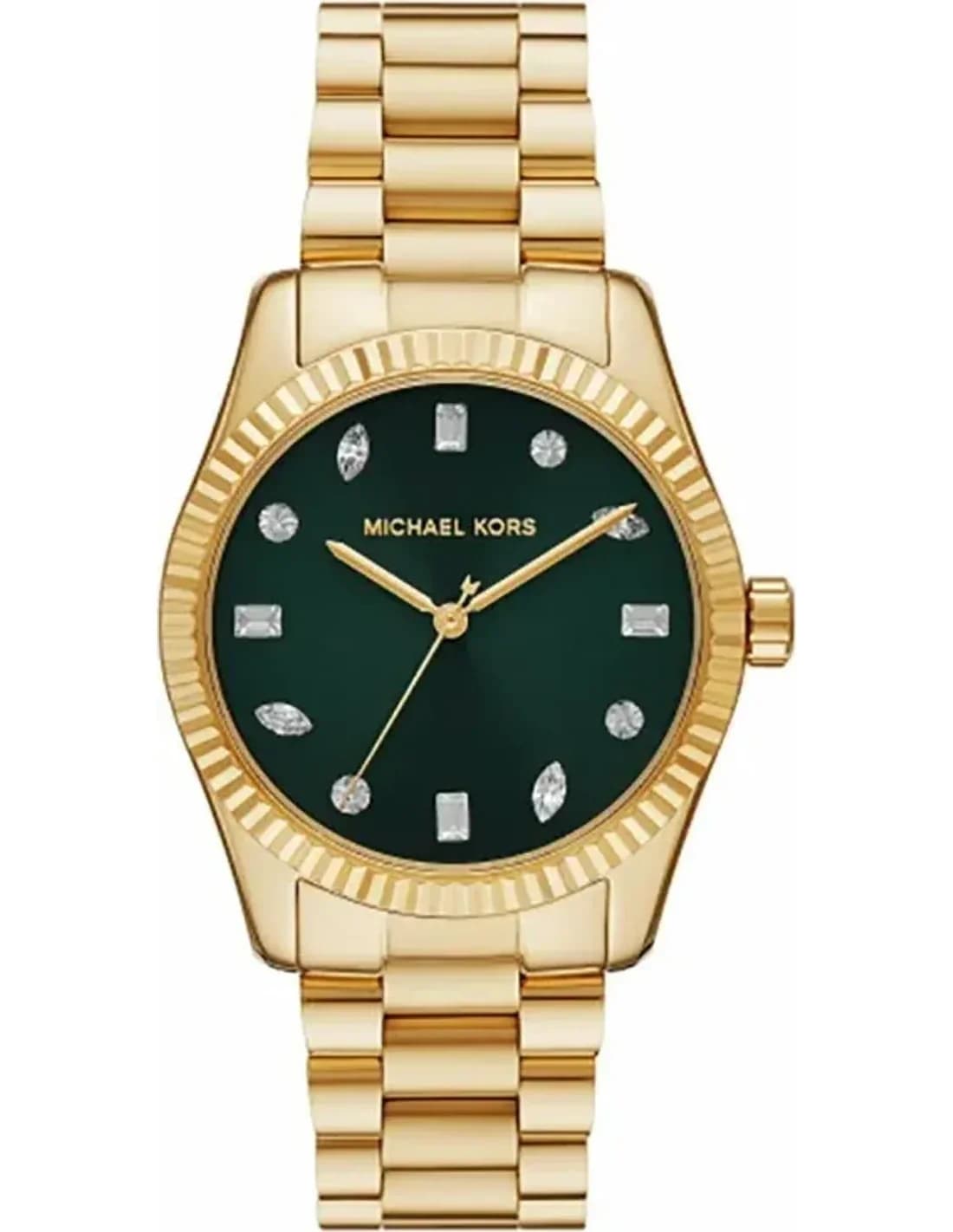 Montre Femme Michael Kors Lexington MK7449 - Cadran Vert Pavé, Bracelet Acier Doré