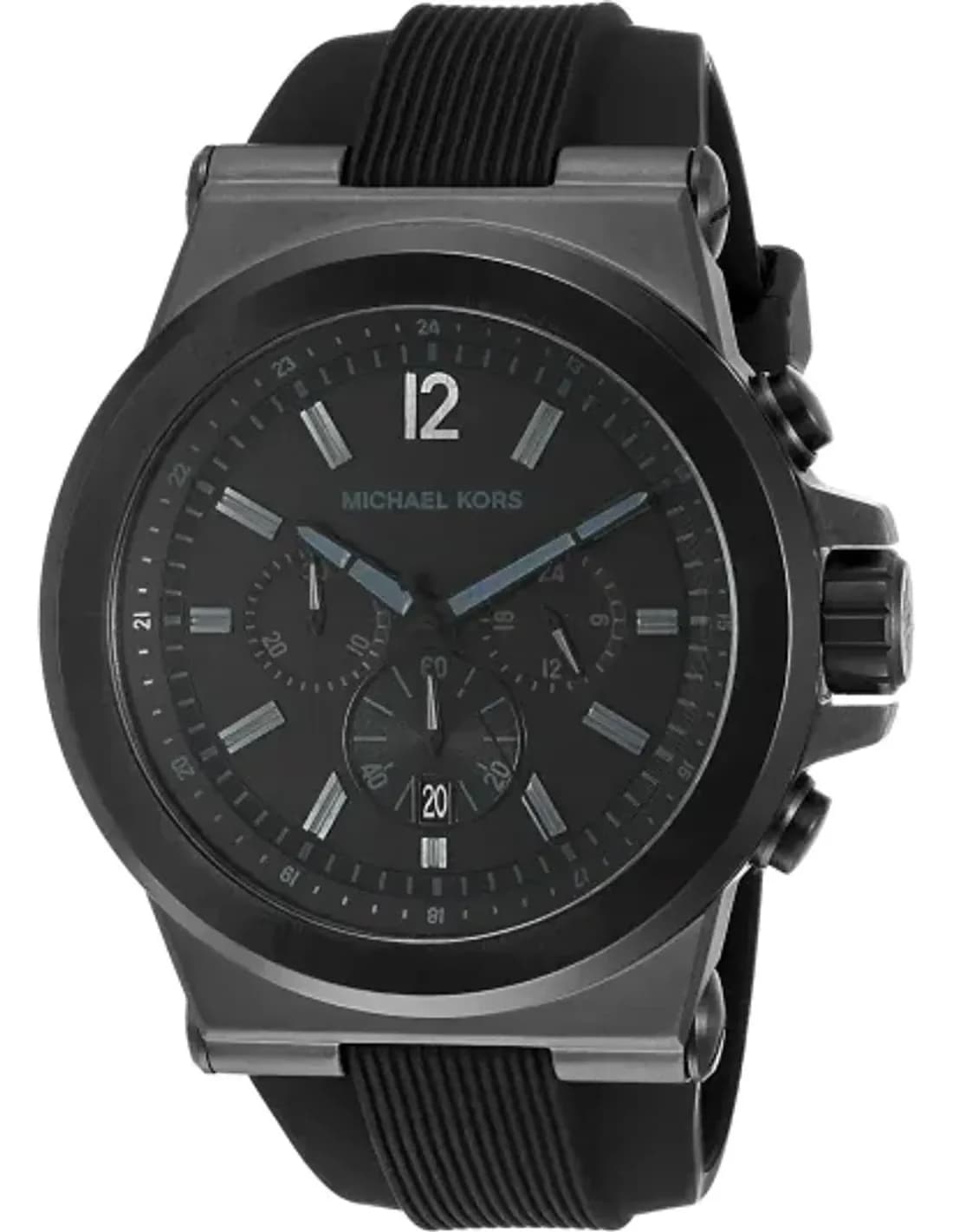 Montre Homme Michael Kors MK8152 - Cadran et Boîtier Noir - Bracelet Silicone