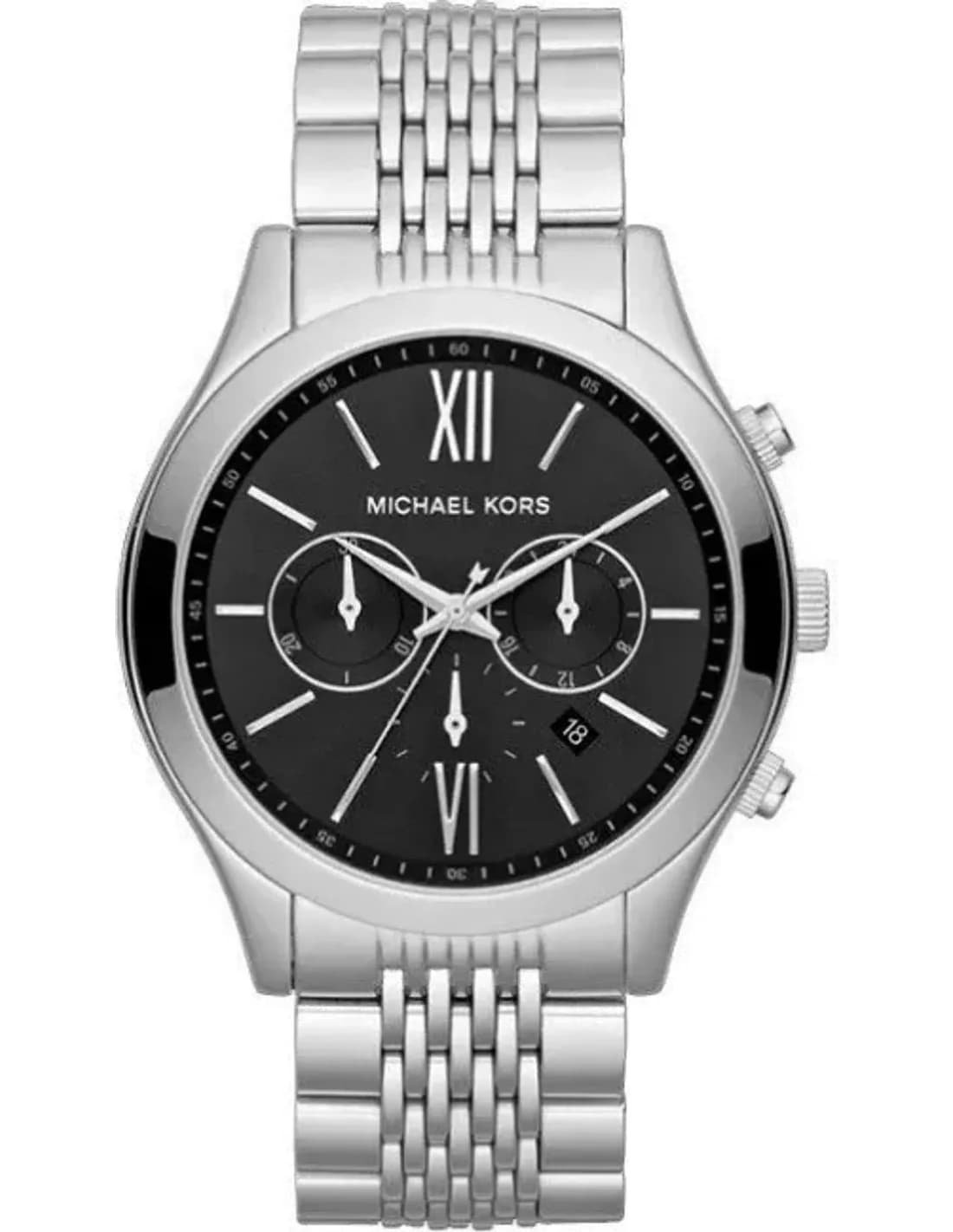 Montre Homme Michael Kors MK8305 Chronographe Acier Argenté Cadran Noir