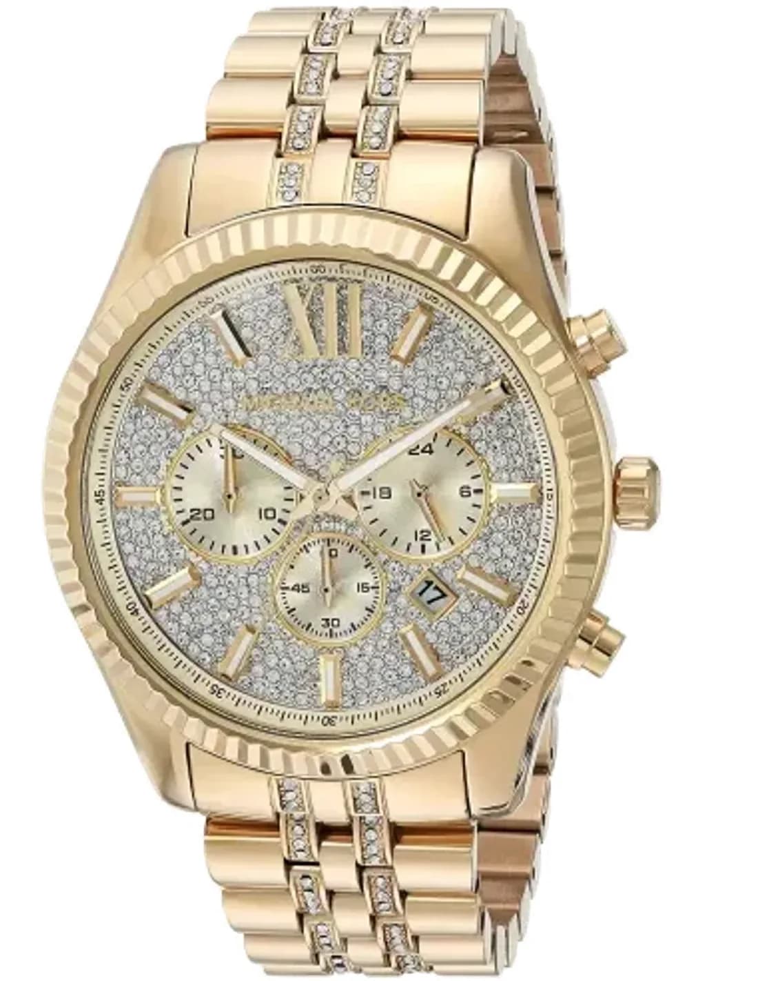 Montre Michael Kors MK8579 Lexington Unisexe en Acier Doré avec Cadran à Cristaux