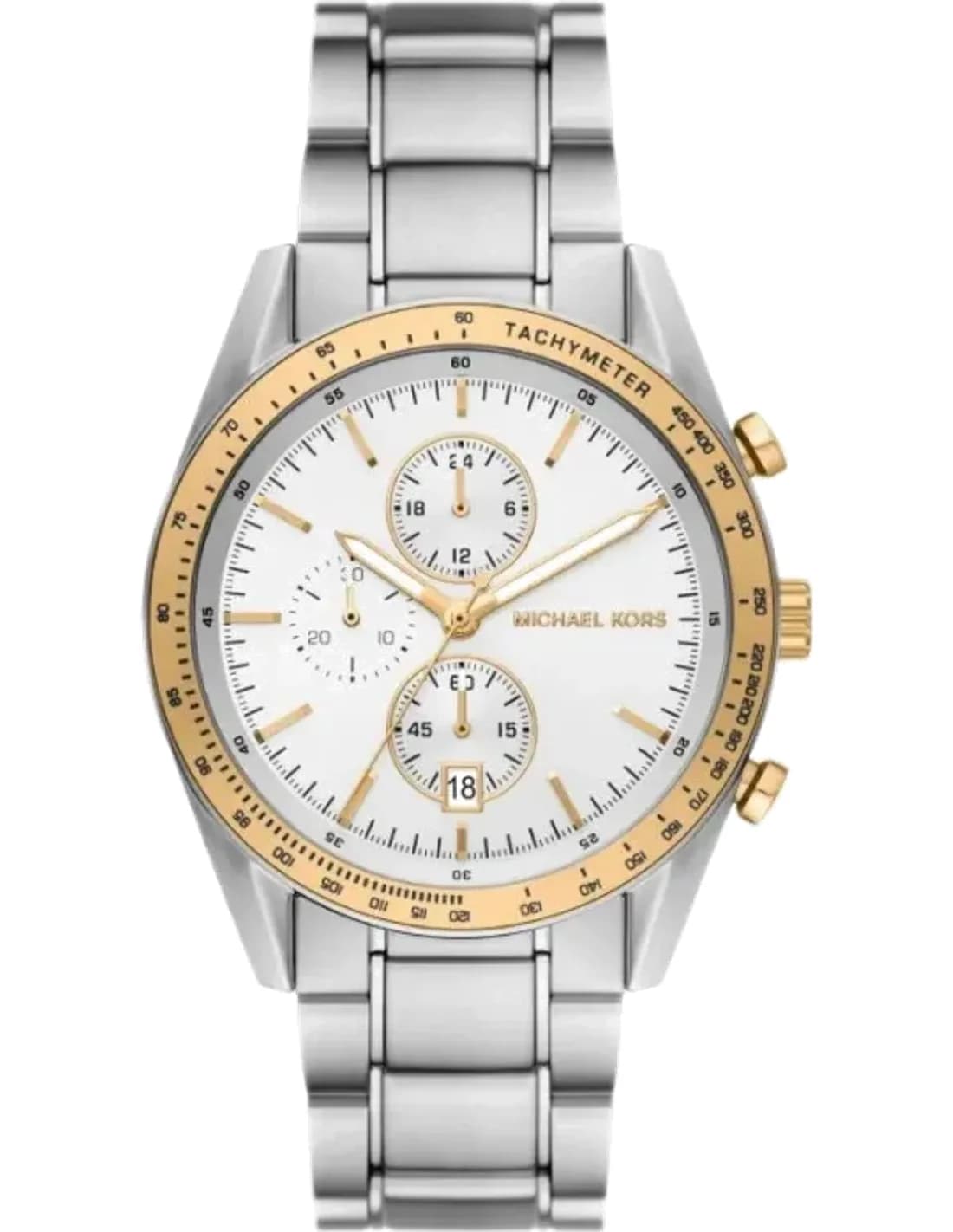 Montre Michael Kors MK9112 homme cadran blanc bracelet acier