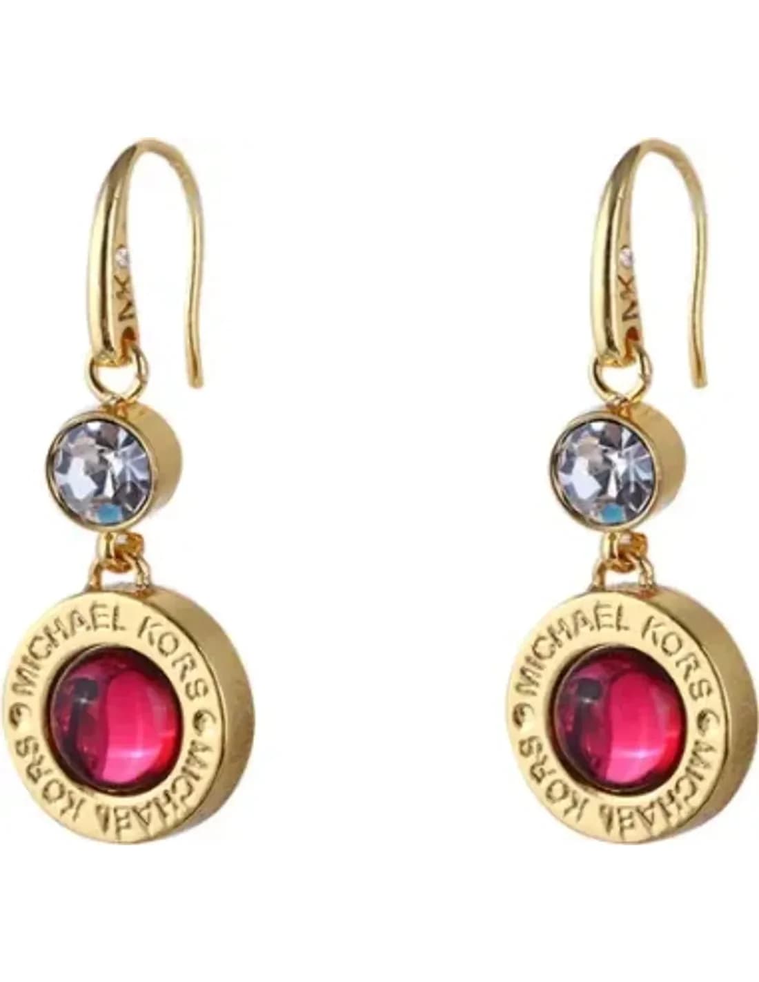 Boucles d'oreilles Michael Kors MKJ654530 plaqué or jaune et rose pour femme