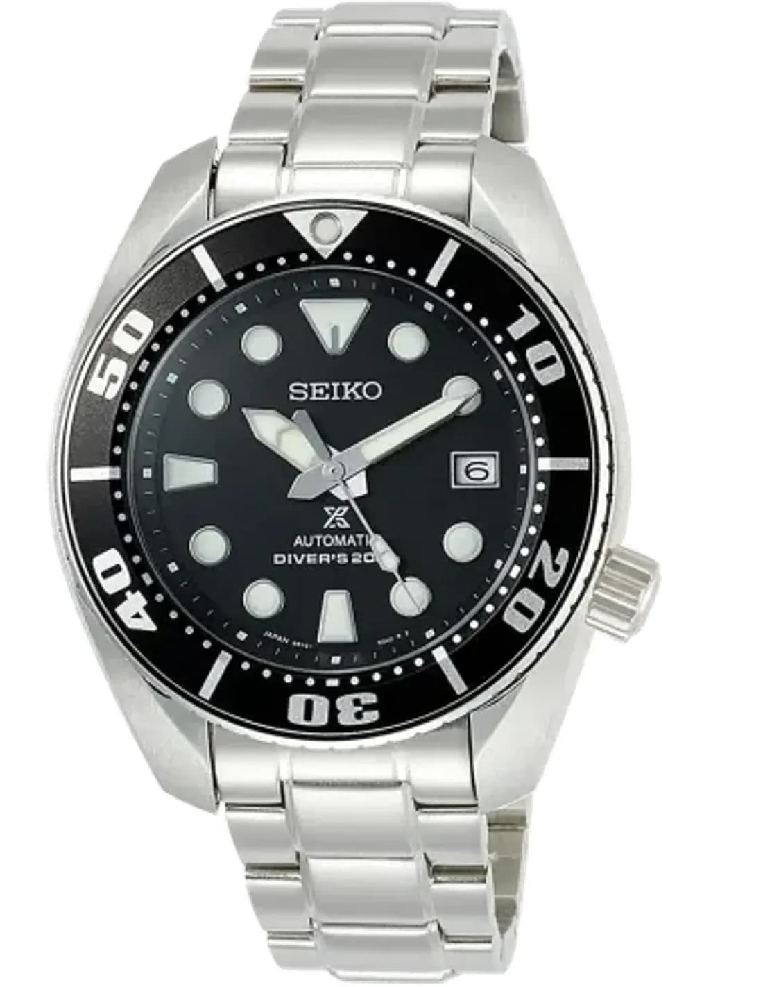 Montre Seiko Diver's Submariner SBDC031J1 Homme en acier, cadran noir