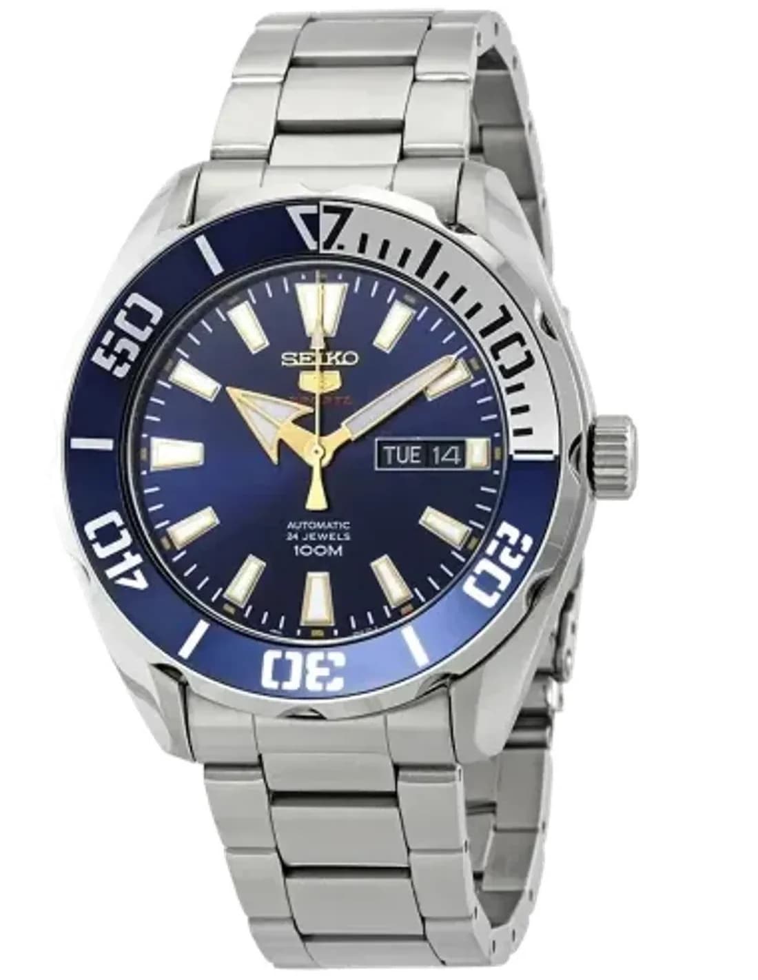 Montre Seiko 5 SRPC51K1 Automatique Homme - Cadran Bleu, Acier Inoxydable
