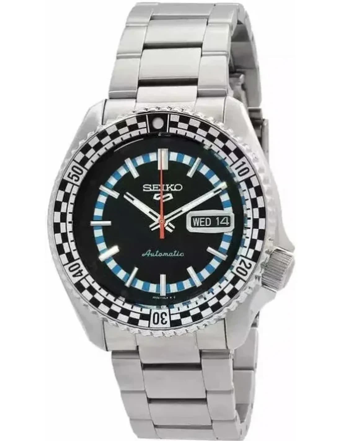Montre Seiko 5 Sports SRPK67K1 Automatique Homme Cadran Noir Damier Acier
