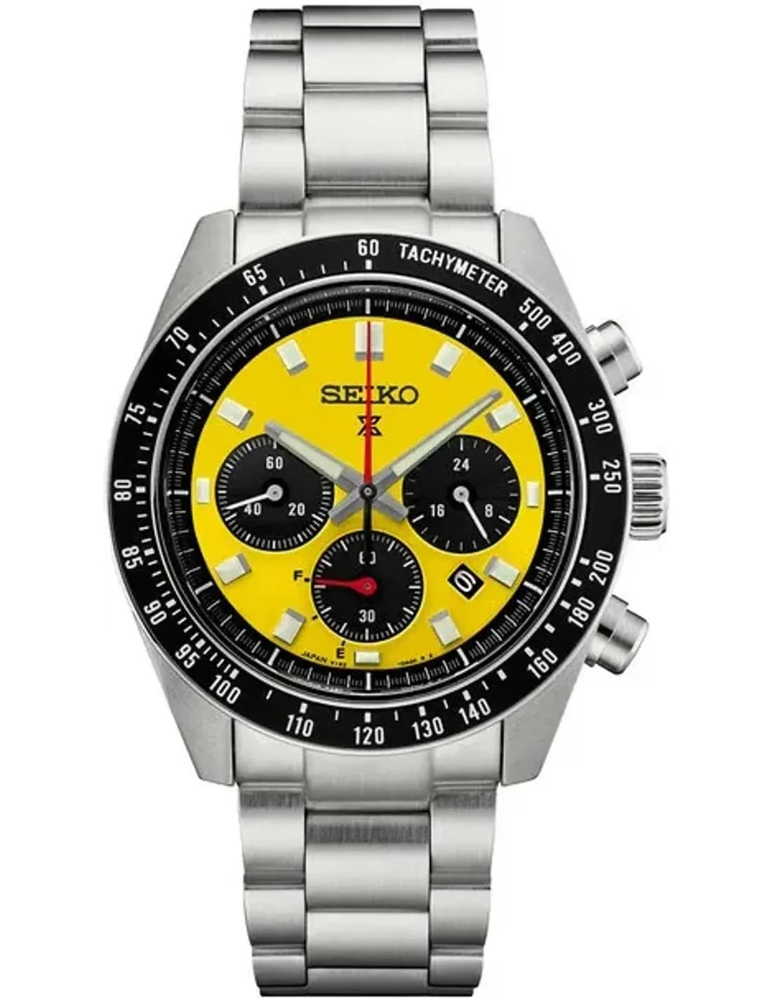 Montre Homme Seiko Prospex Speedtimer Solar SSC929 Chronographe Cadran Jaune Acier