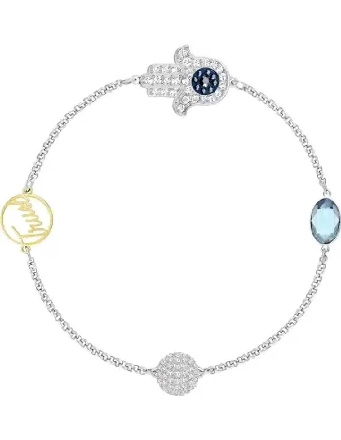 Bracelet Swarovski Remix Hamsa 5373249 en métal plaqué rhodium argenté, pour femme
