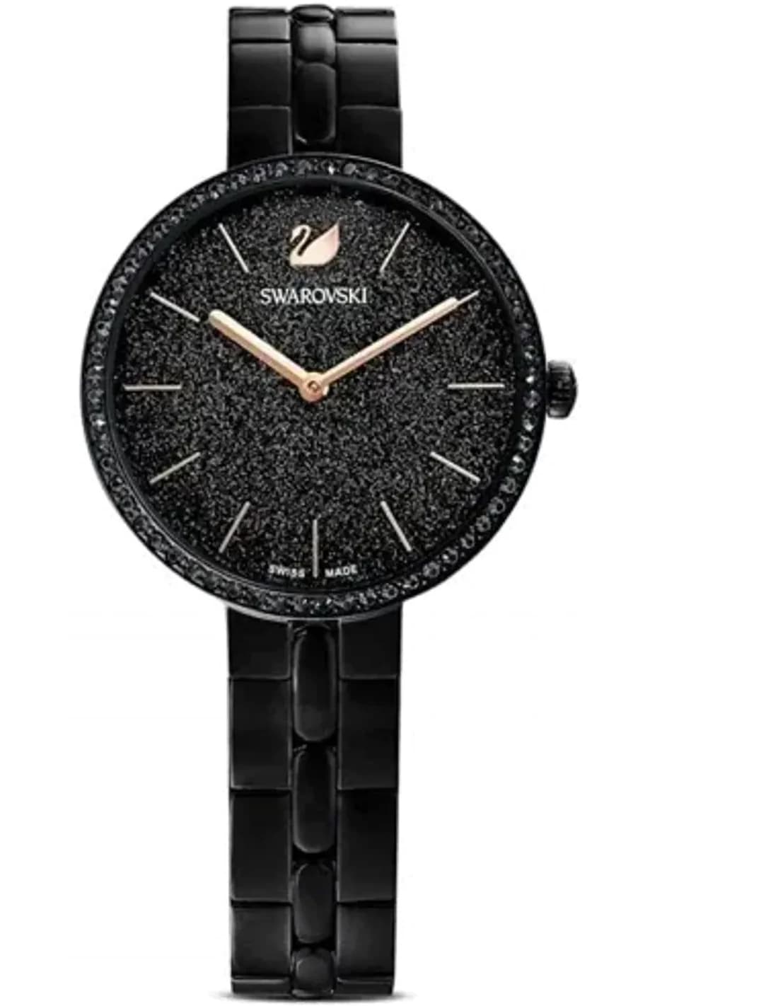 Montre Femme Swarovski Cosmopolitan 5547646, Cadran Noir Poudré de Diamants