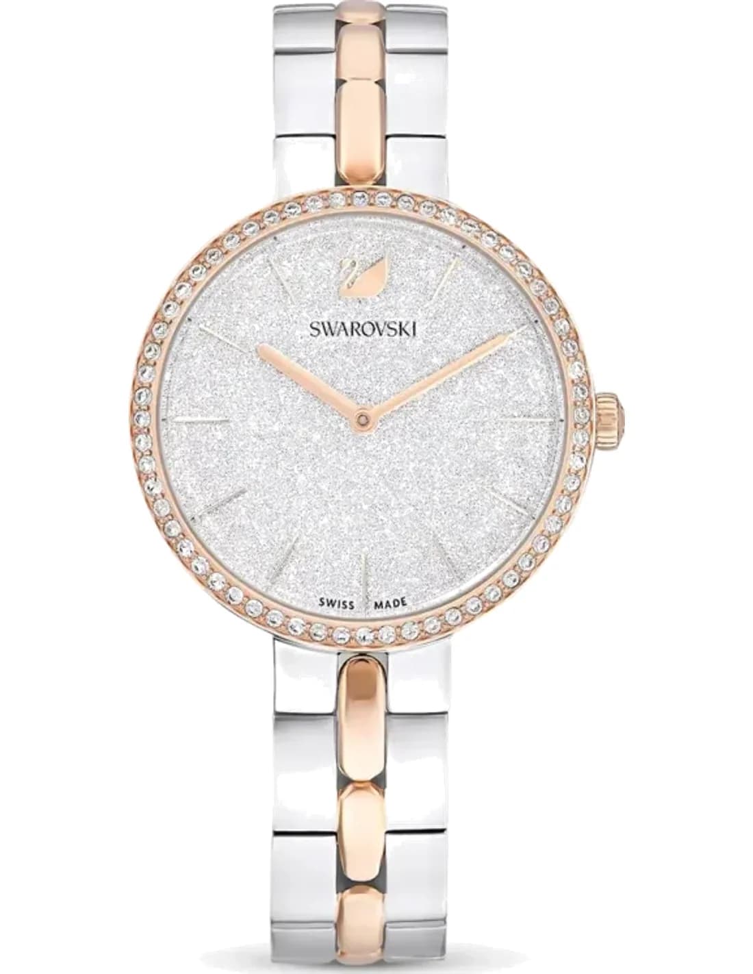 Montre Femme Swarovski Cosmopolitan 5644081, Cadran Argent, Bracelet Bicolore Acier Argent & Or Rose