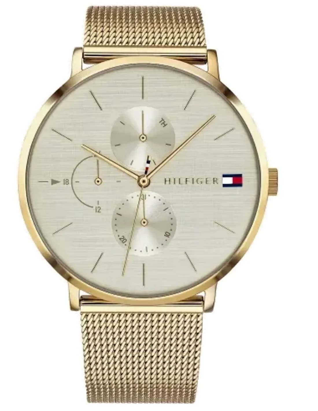 Montre Tommy Hilfiger 1781943 Jenna - maille milanaise dorée - Pour femme