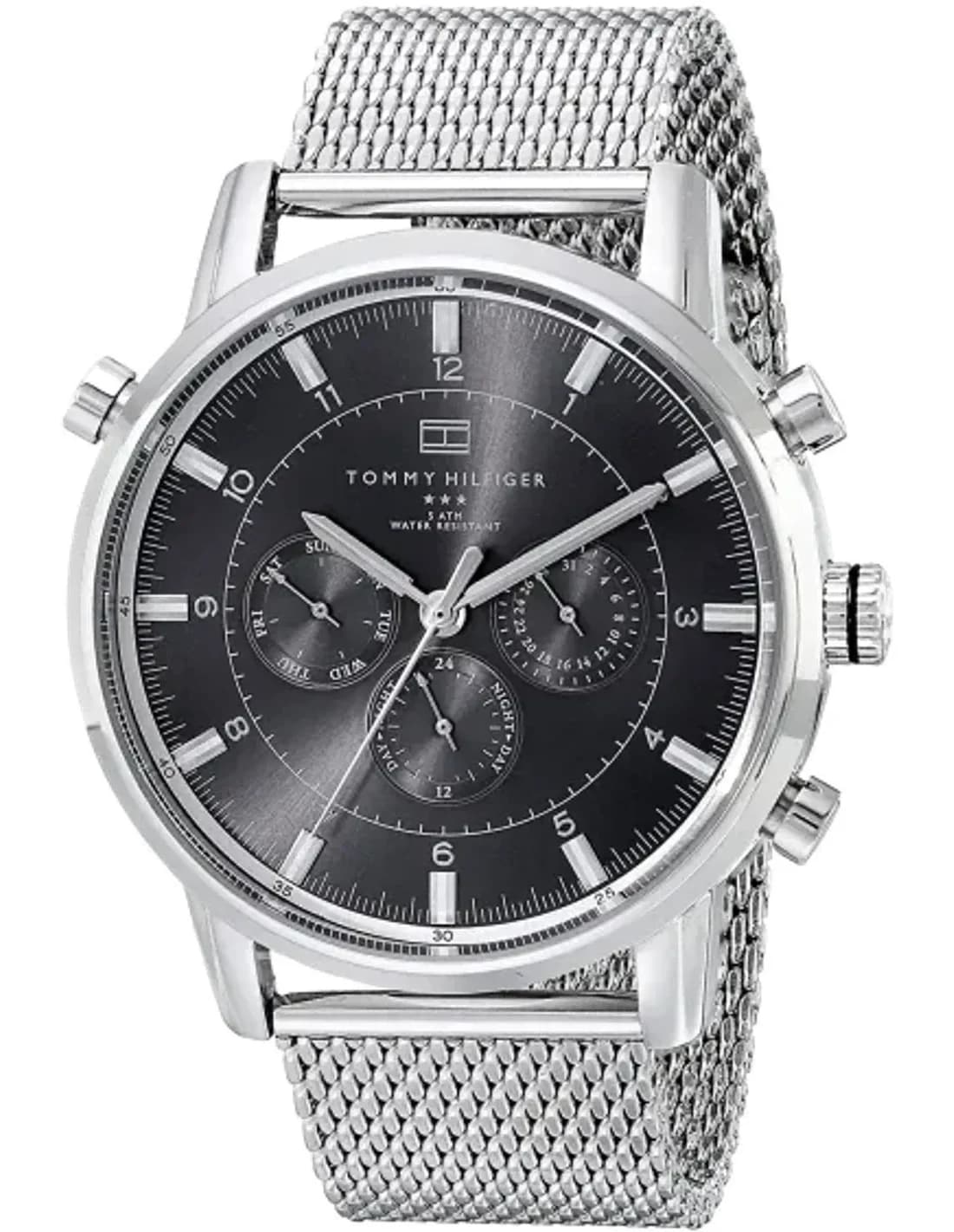 Montre Homme Tommy Hilfiger 1790877 - Cadran Gris, Boîtier et maille milanaise Argent
