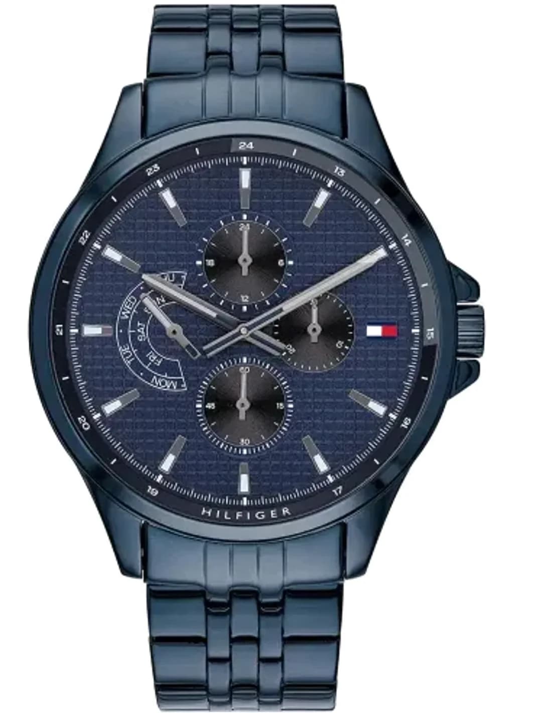 Montre Homme Tommy Hilfiger Shawn 1791618 Cadran Bleu Acier Bracelet Acier Brun
