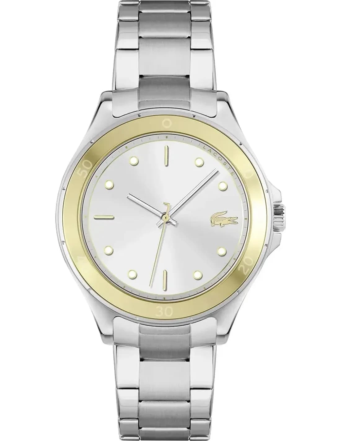 Garde-temps Lacoste 2001222 pour femme, cadran argenté texture soleil