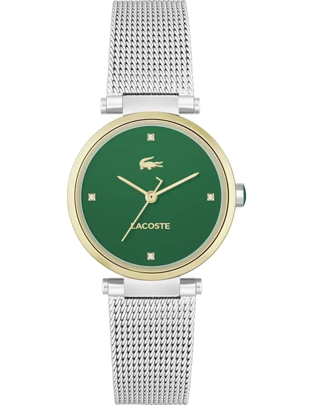 Garde-temps Lacoste 2001348 pour femme, cadran vert, bracelet acier