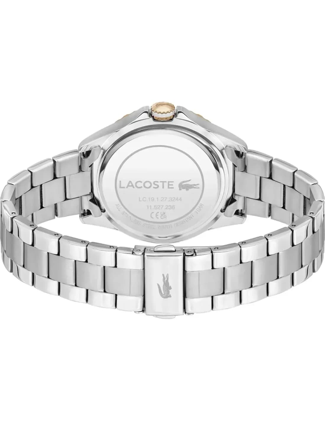 Zoom sur le cadran blanc du Lacoste 2001370