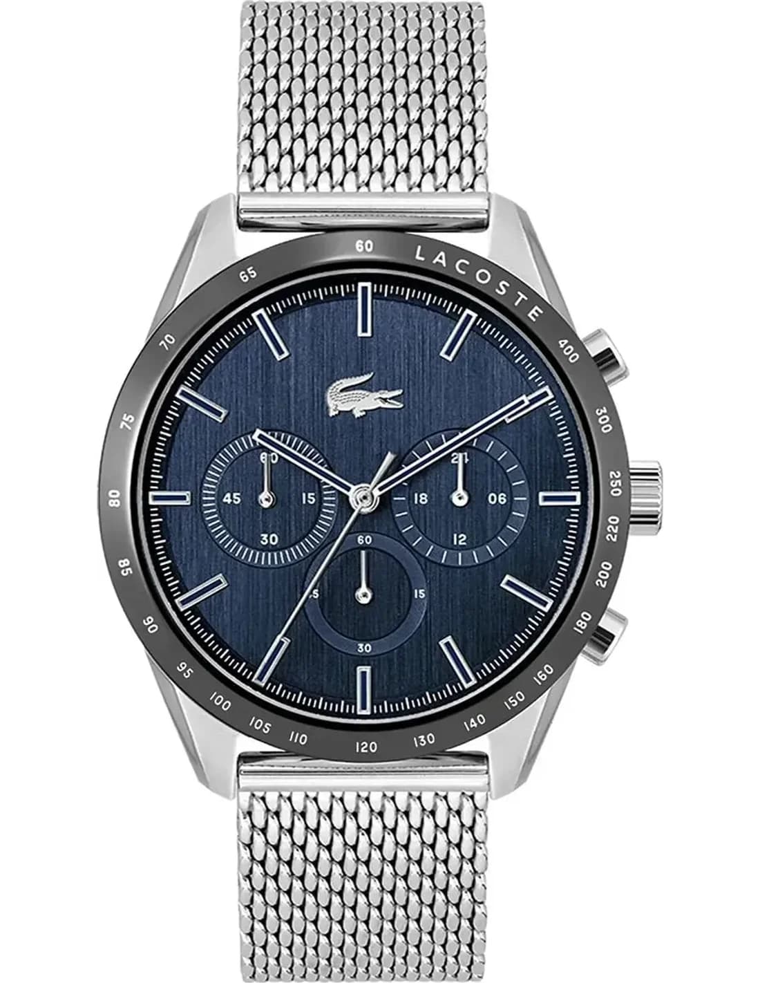 Montre Homme Lacoste Boston 2011163 cadran bleu bracelet maille milanaise