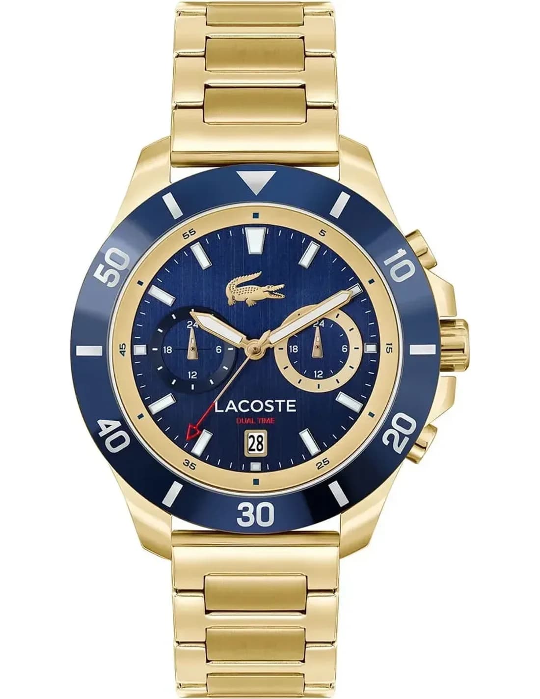 Garde-temps Lacoste 2011343 pour homme, cadran bleu et bracelet acier