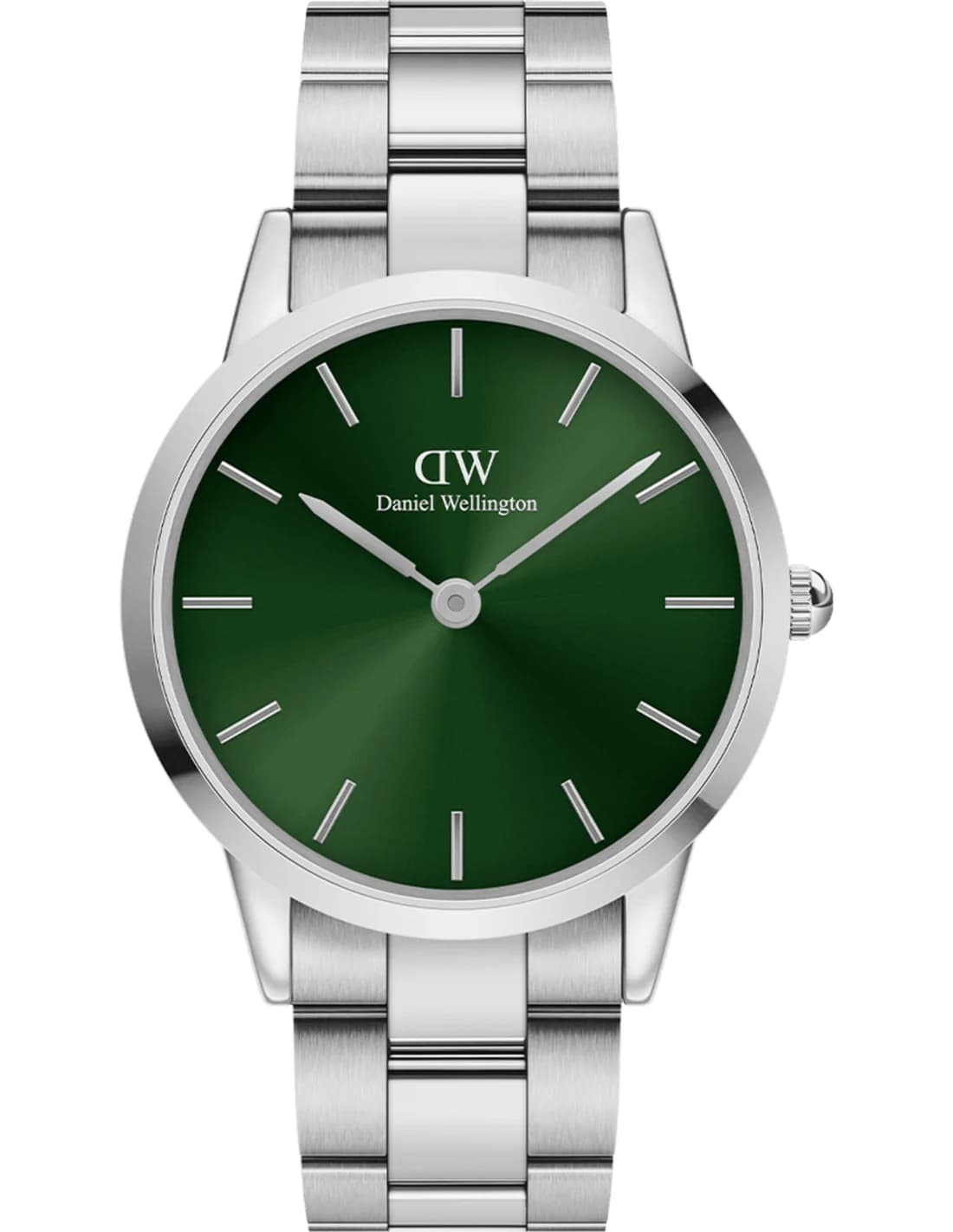 Montre Homme Daniel Wellington Iconic Link DW00100427 cadran vert bracelet acier