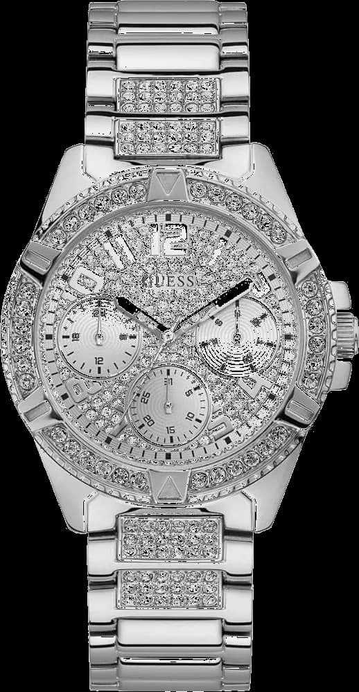 Montre Guess W1156L1 en Acier Argenté avec Boîtier Orné de Strass