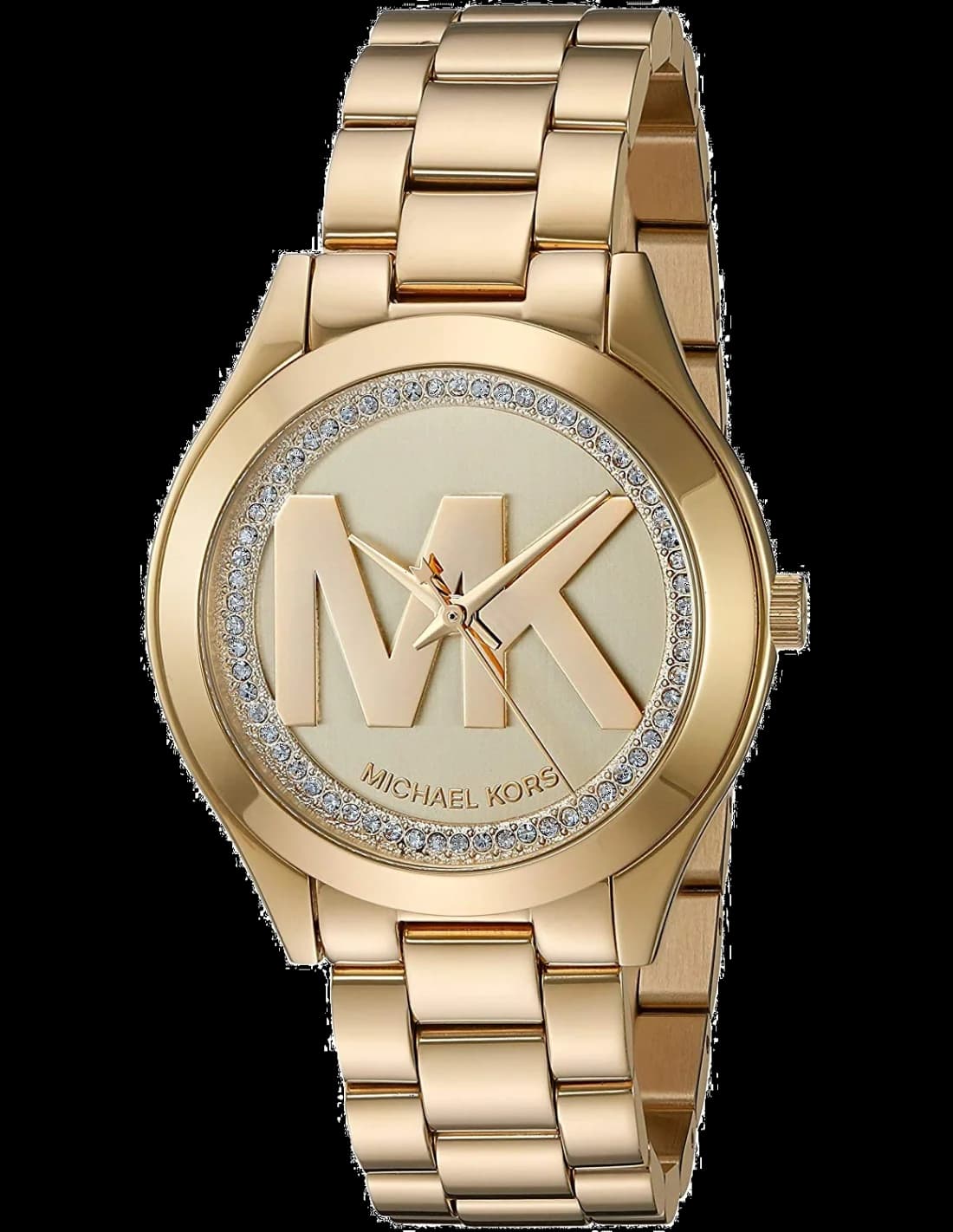 Montre Michael Kors MK3477 Runway en Acier Doré Jaune 42 mm