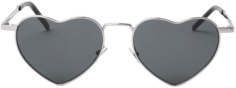 Lunettes de soleil Saint Laurent LouLou SL 301 forme coeur monture métal vue 2