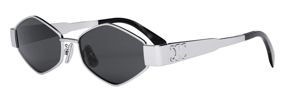 Lunettes de soleil Celine Triomphe 01 ovales CL40254U monture géométrique