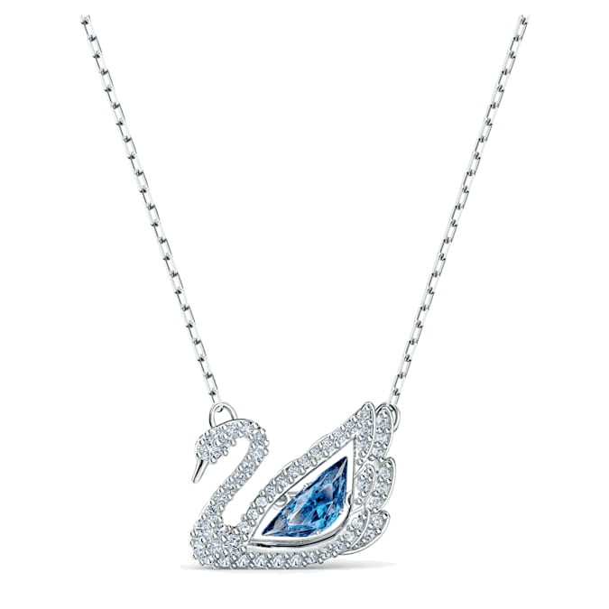 Collier Swarovski Dancing Swan pendentif cygne en métal rhodié