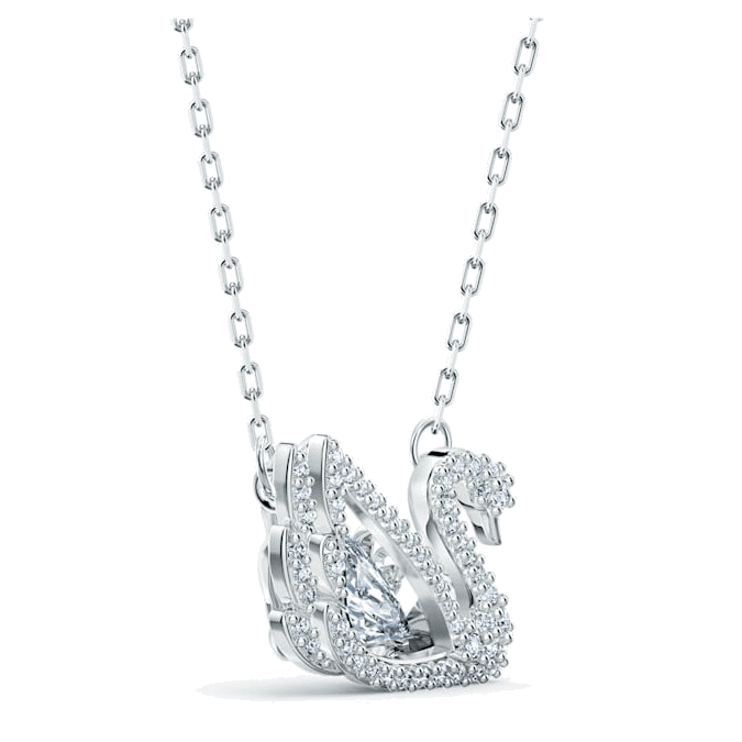 Collier Swarovski Dancing Swan pendentif cygne en métal rhodié