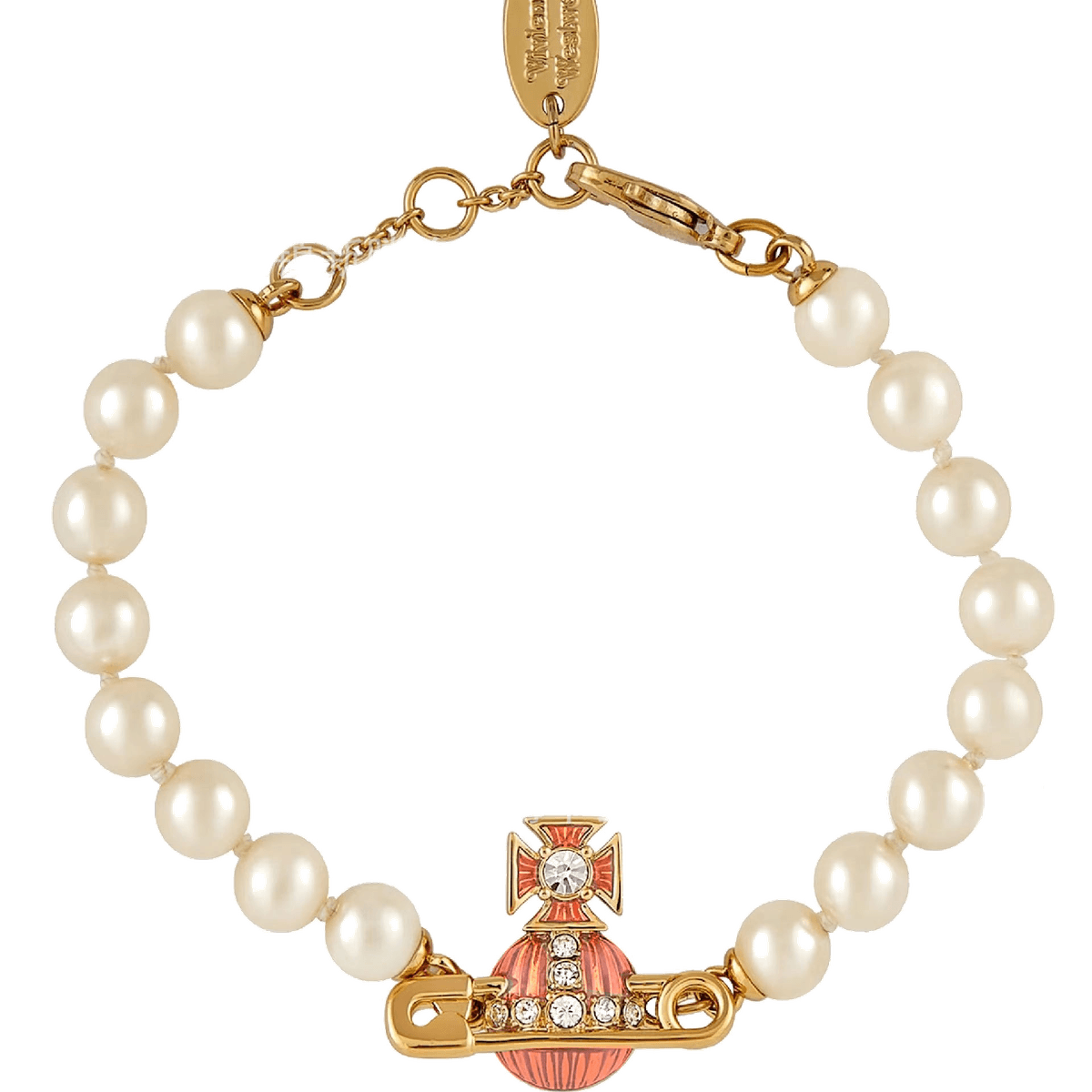 Bracelet à perles Vivienne Westwood épingle bas relief