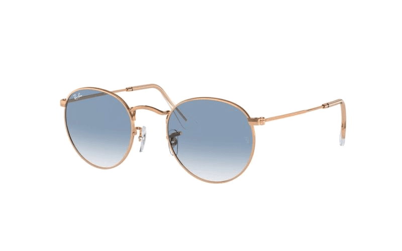 Lunettes de soleil Ray-Ban Round Metal RB3447 9202/3F Rondes dorés or rose