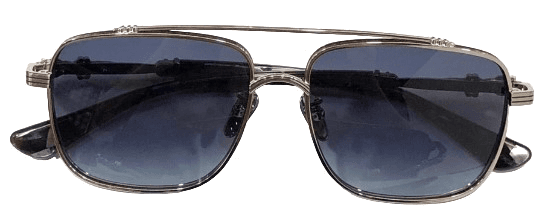 Lunettes de soleil Chrome Hearts CBEATH II forme carée en métal vue 3