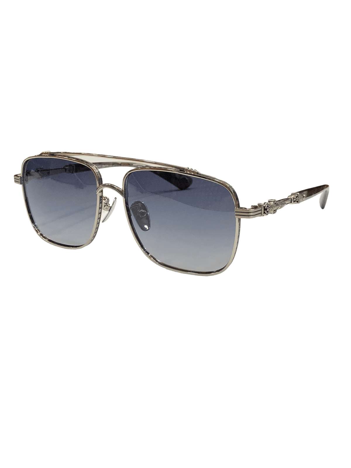 Lunettes de soleil Chrome Hearts CBEATH II forme carée en métal