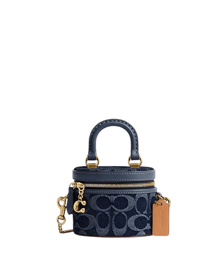 Sac à bandoulière Coach Trail 12 en toile signature bleu denim