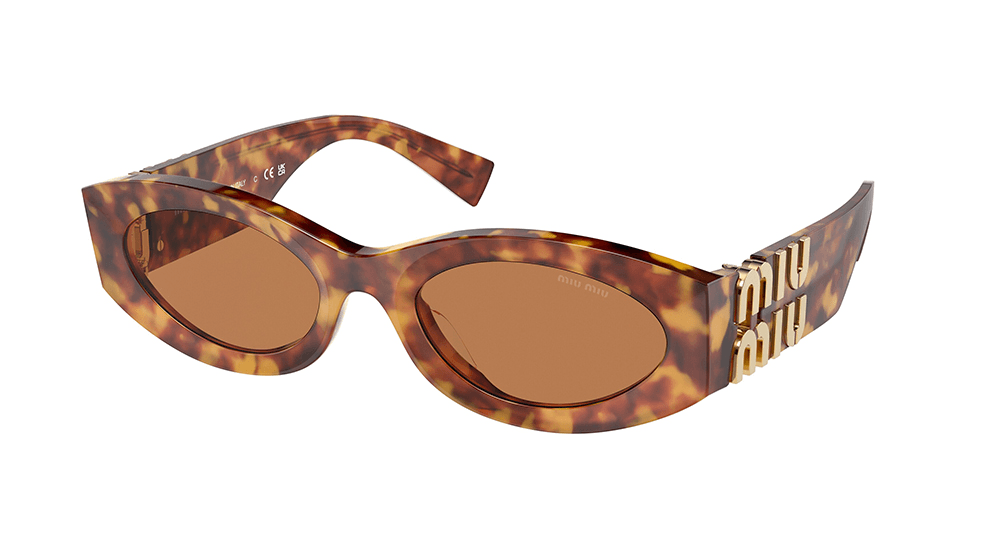 Lunettes de soleil Miu Miu MU 11WS ovales en acétate vue 3