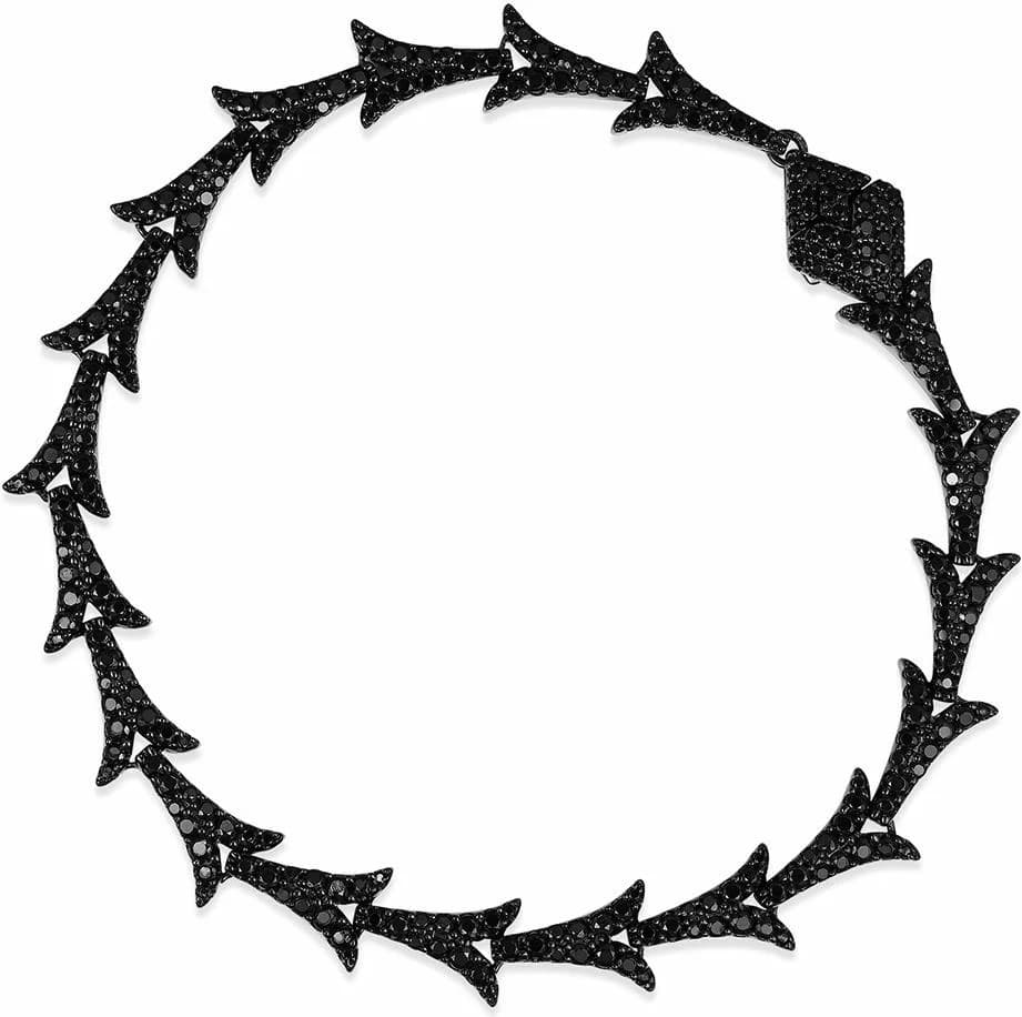 Bracelet homme APM Monaco Mulan en argent 925 noir serti de zirconiums - Réf. AB3486BZT