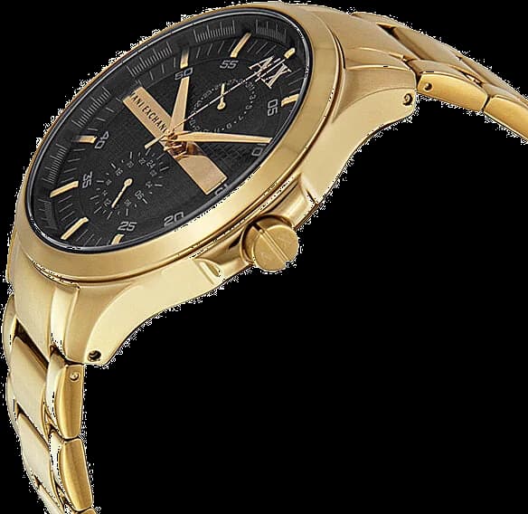 Montre Homme Armani Exchange AX2122 Chronographe Quartz Acier Doré Cadran Noir vue 4