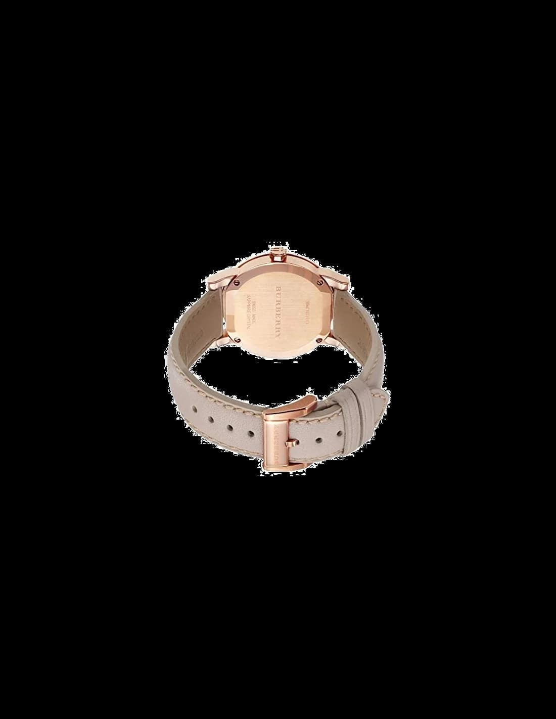 Visage cadran Burberry BU9014 dévoile index bâtons argentés, aiguilles dauphine et guichet date à 3h