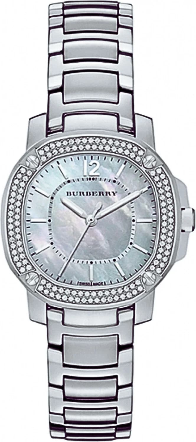 Montre Femme Burberry BBY1801 en Acier, Cadran Nacre et Cristaux Swarovski